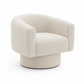 Drehbarer Lounge-Sessel aus Bouclé-Stoff Beige