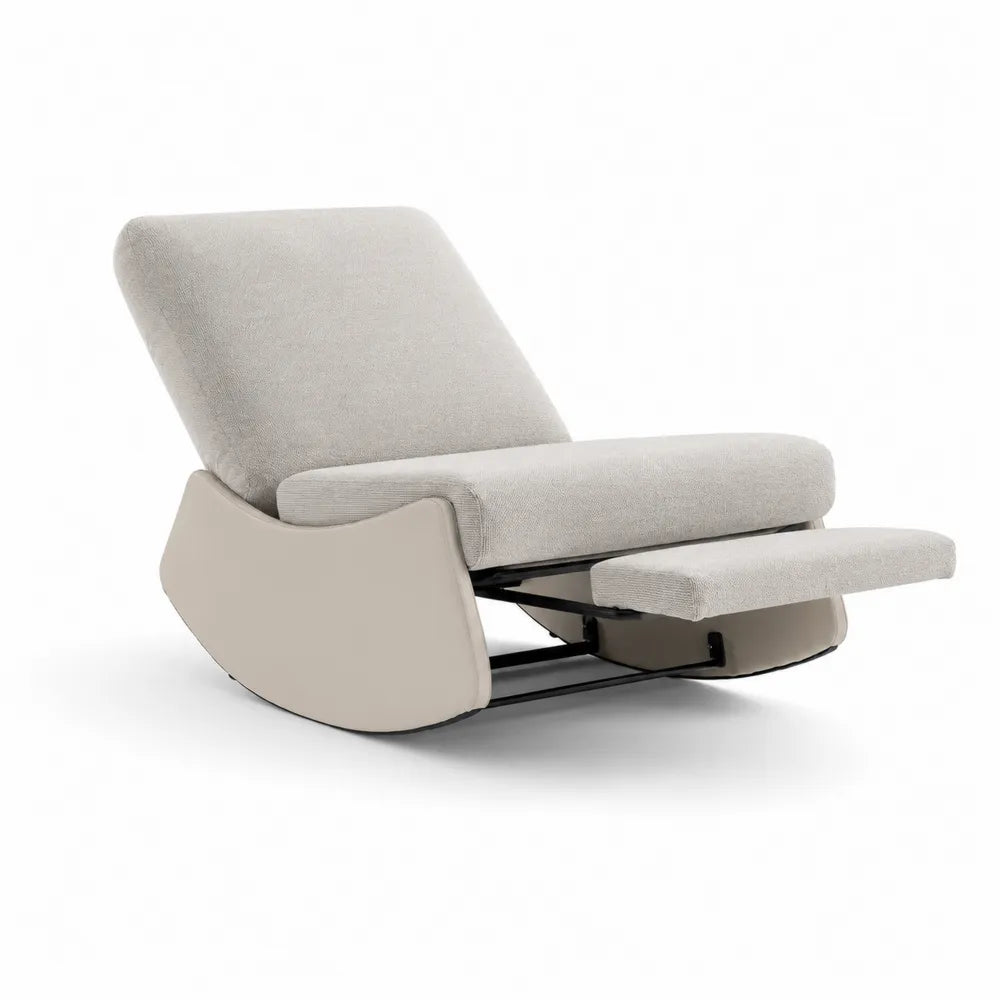 Verstellbarer Liegestuhl Polyester Metall Beige