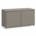 Garten Aufbewahrungsschrank Polyethylen-Rattan Grau 110x50x65 cm