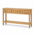 Konsolentisch Eichenholz Natur 120x35x80cm