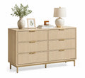 Holz-Kommode mit 6 Schubladen Beige