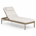 Sonnenliege aus Aluminium mit Polyesterkissen Beige 200 cm