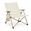 Faltstuhl Aluminium mit Polyesterbezug Beige