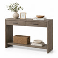 Konsolentisch Holzfurnier Grau 120x35x75 cm